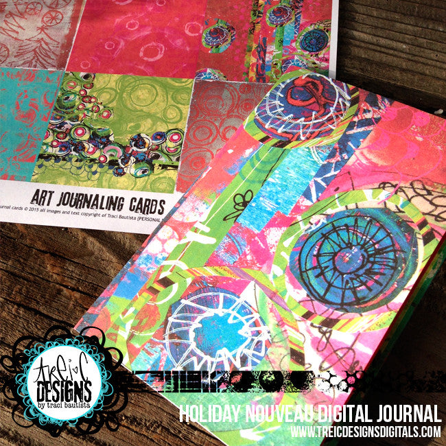 holiday NOUVEAU printable art journal