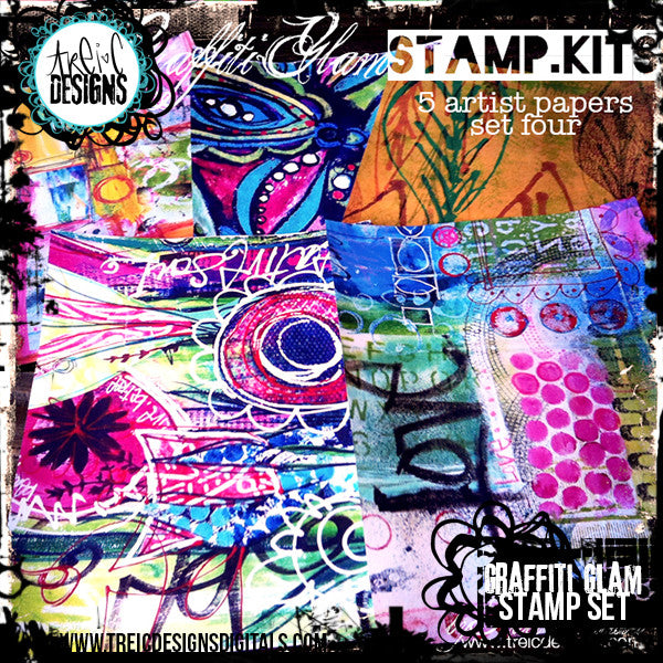 graffiti GLAM stamp set #4
