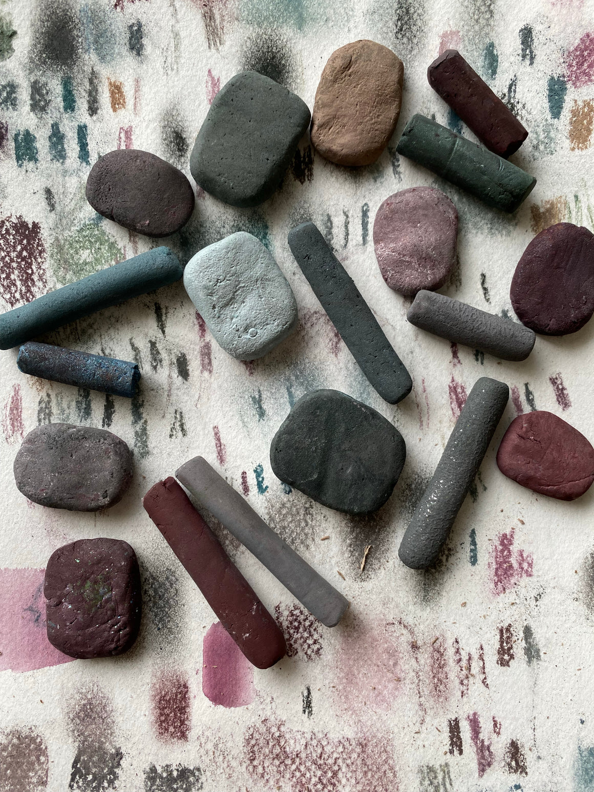 #tracibautistaCOLOR ~ WINTER WHISPERS + SPRING BLOSSOMS pigment stones {5-set}