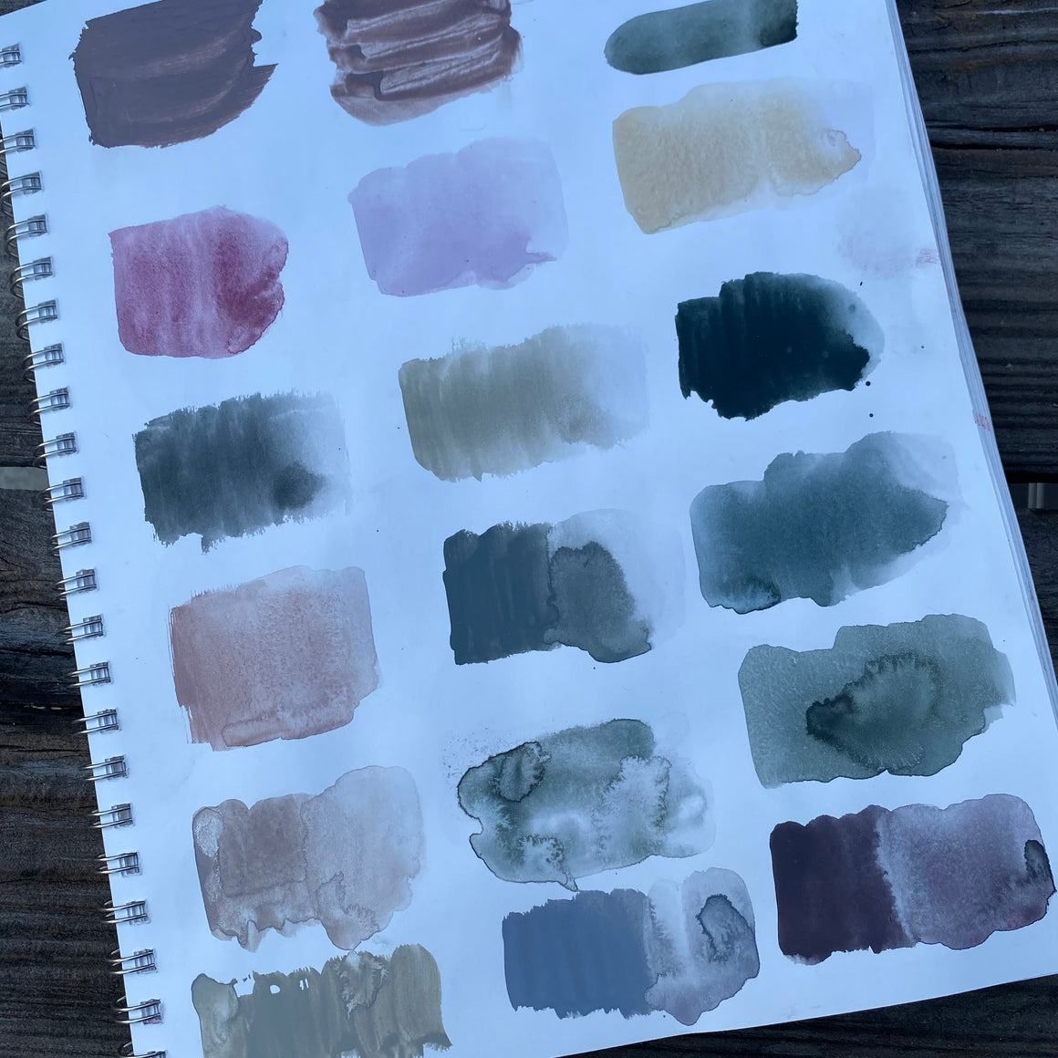 SUNRISE STUDIO hand-mixed #tracibautistaCOLOR pigment kit + paint swatching workshop