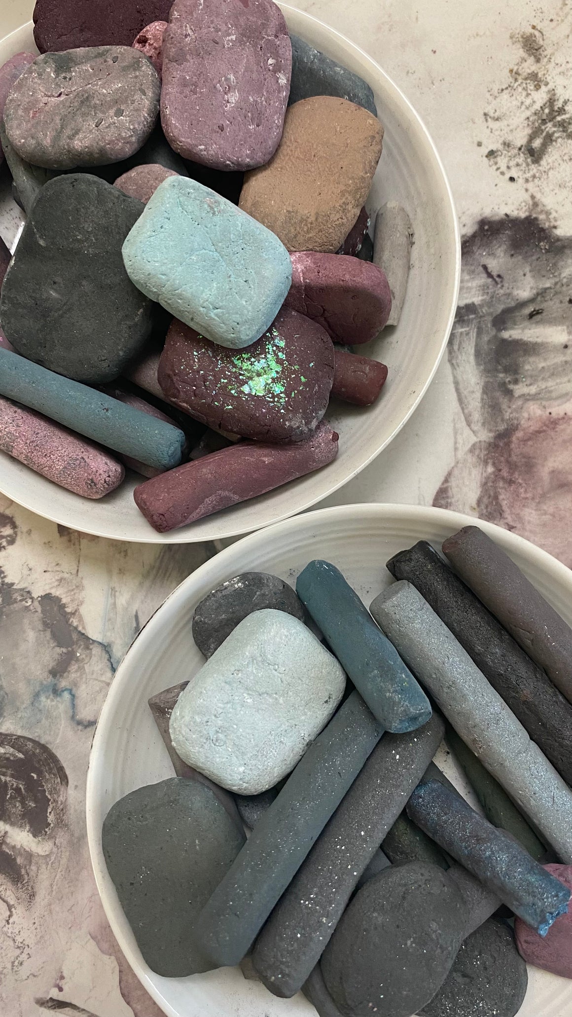 #tracibautistaCOLOR ~ WINTER WHISPERS + SPRING BLOSSOMS pigment stones {5-set}