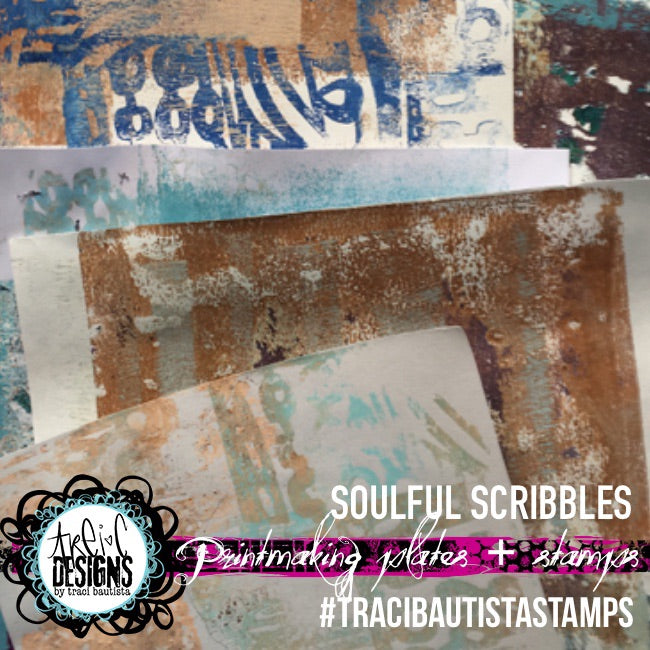 soulful scribbles PRINTMAKING PLATE stamp set
