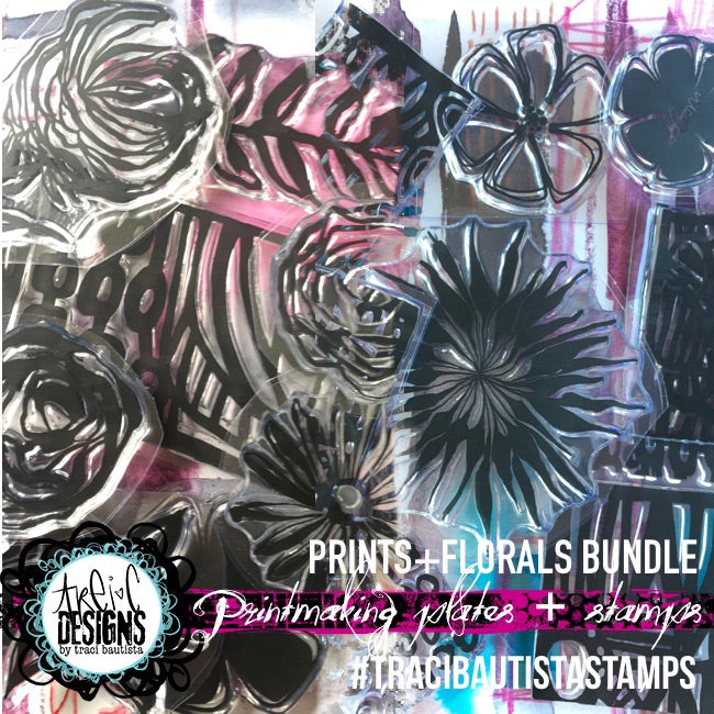 PRINTS + FLORALS printmaking stamp workshop BUNDLE