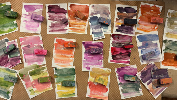 {VIDEO} Exploring Paint Swatching, Colorful Layers and Textures with #tracibautistaCOLOR PIGMENT BARS