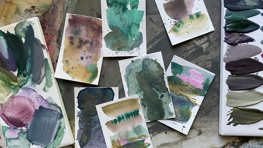 {LIVE} NATURE'S GRAFFITI handcrafted watercolor &amp; mixed media collection reveal