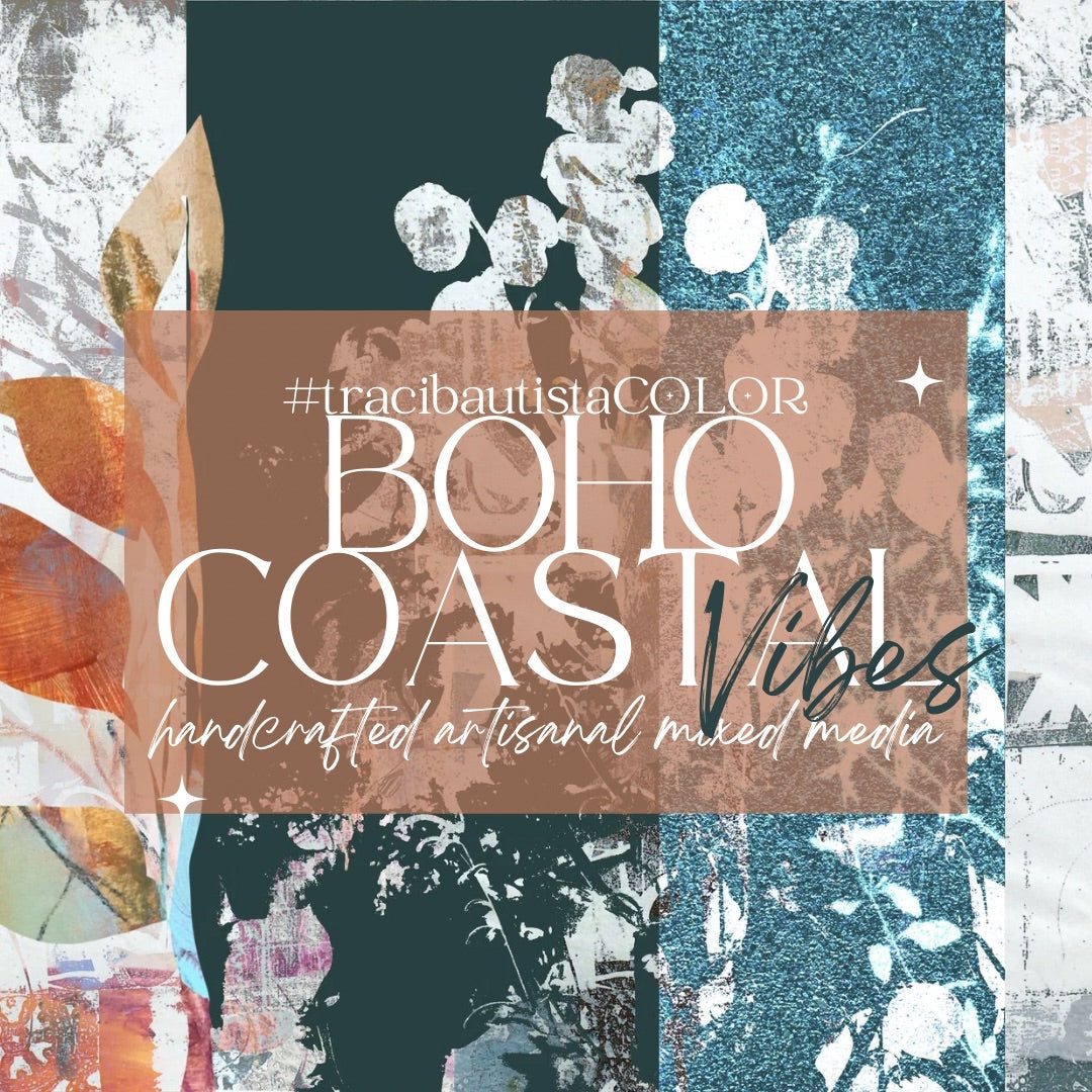 #tracibautistaCOLOR BOHO COASTAL VIBES WATERMEDIA collection wax pastels {5-set}