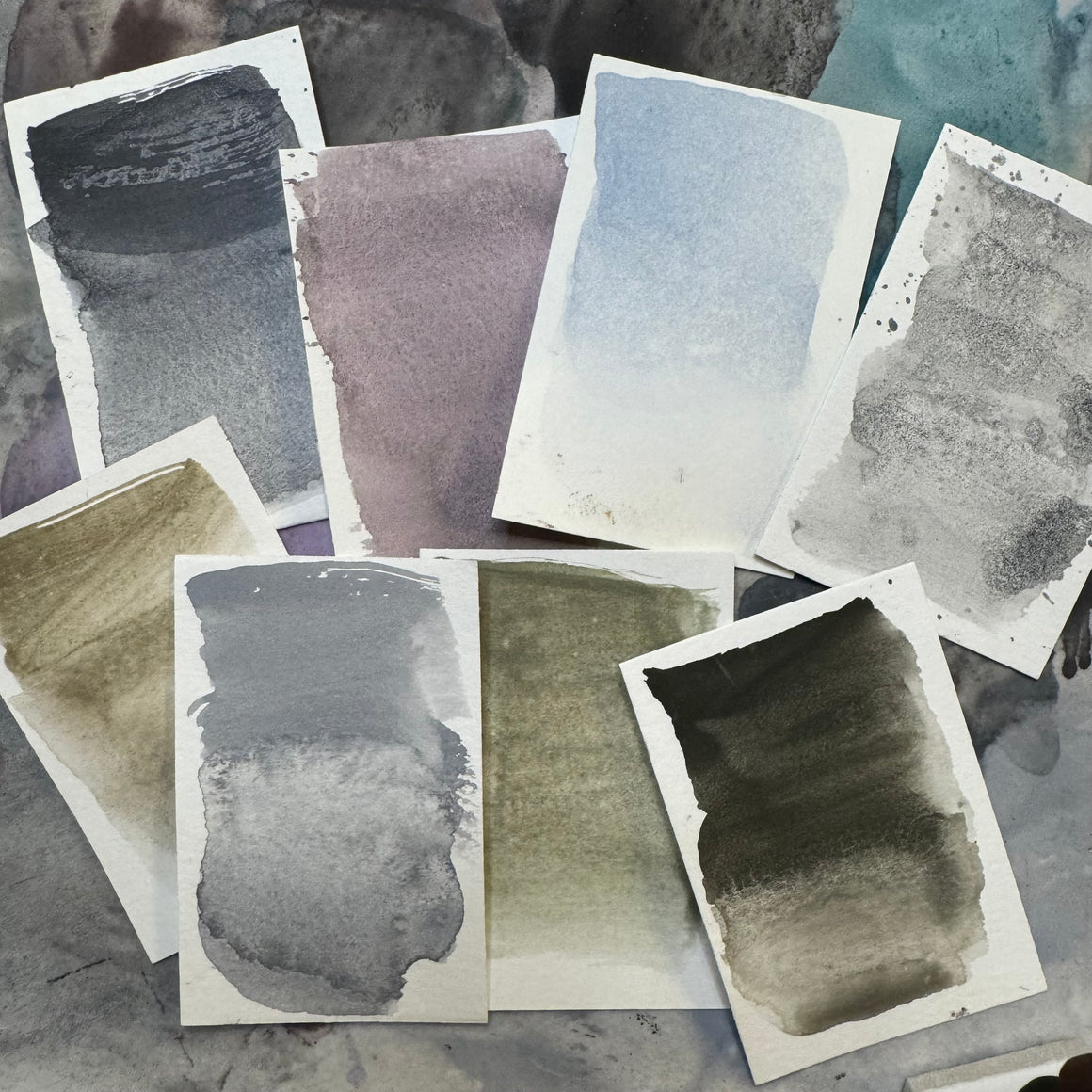 #tracibautistaCOLOR ~ {OCEAN WHISPER} handcrafted watercolors 2-set