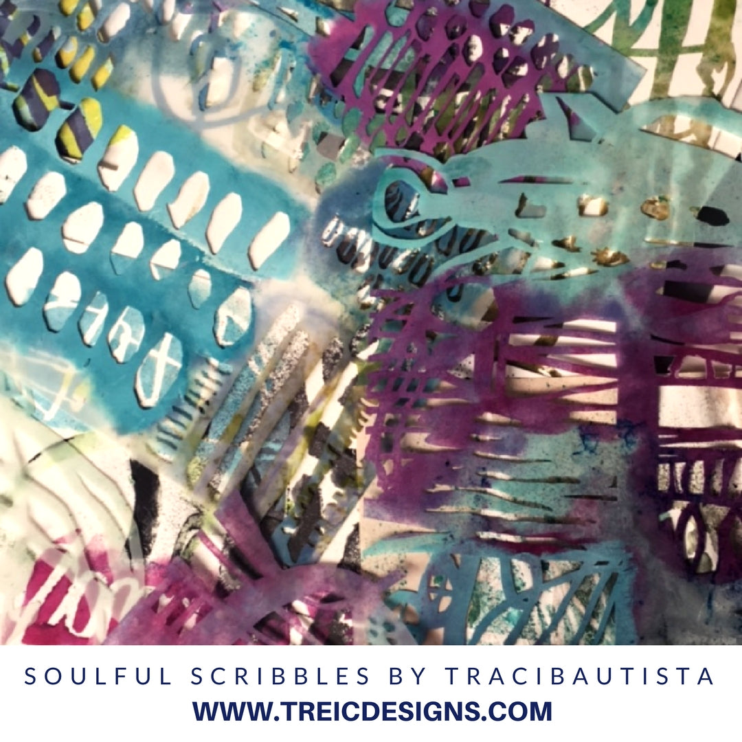 soulful scribbles stencil collection by traci bautista
