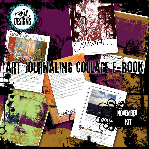 November art journaling e-book + digital collage kit