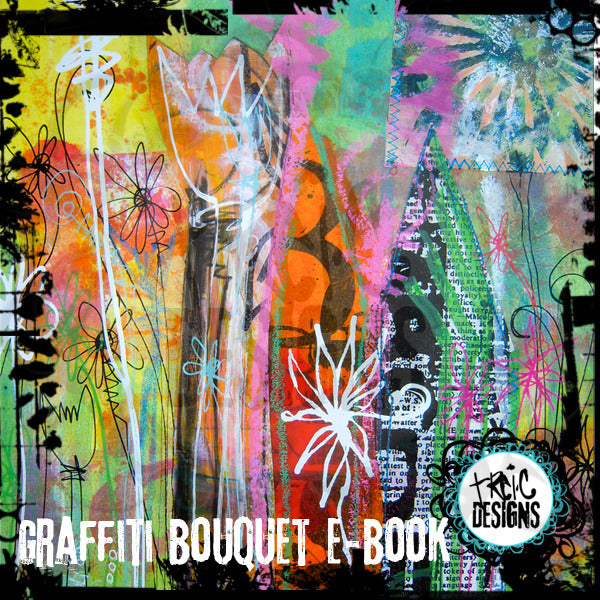 graffiti bouquet mixed media e-course