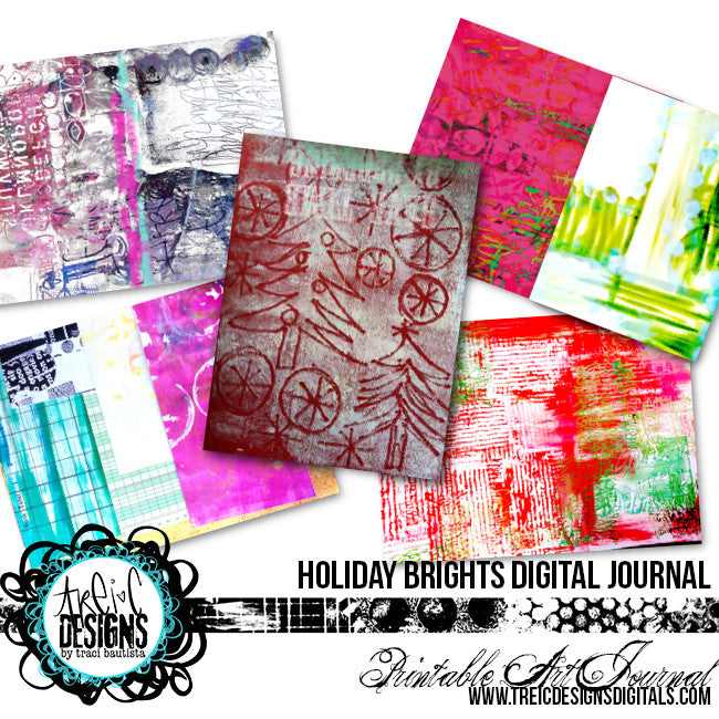 holiday BRIGHTS printable art journal + DIY planner