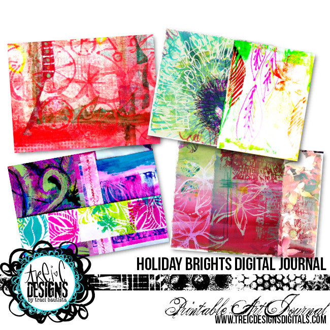 holiday BRIGHTS printable art journal + DIY planner