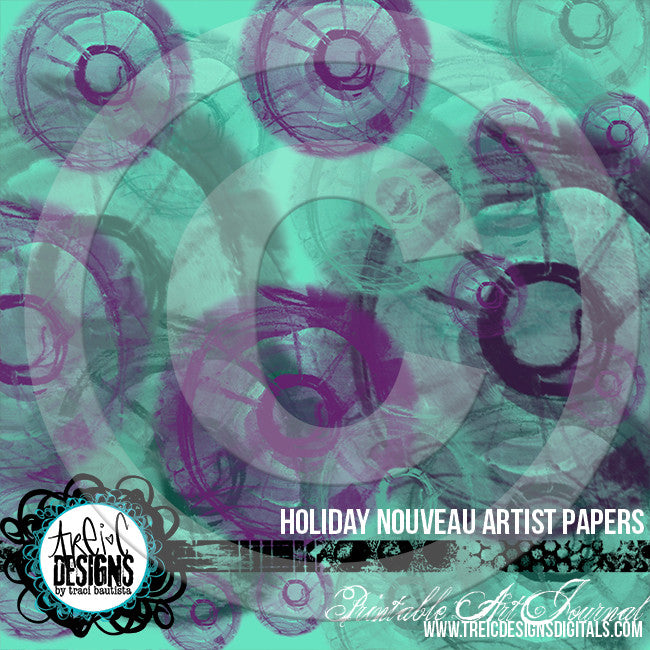 holiday NOUVEAU printable art journal