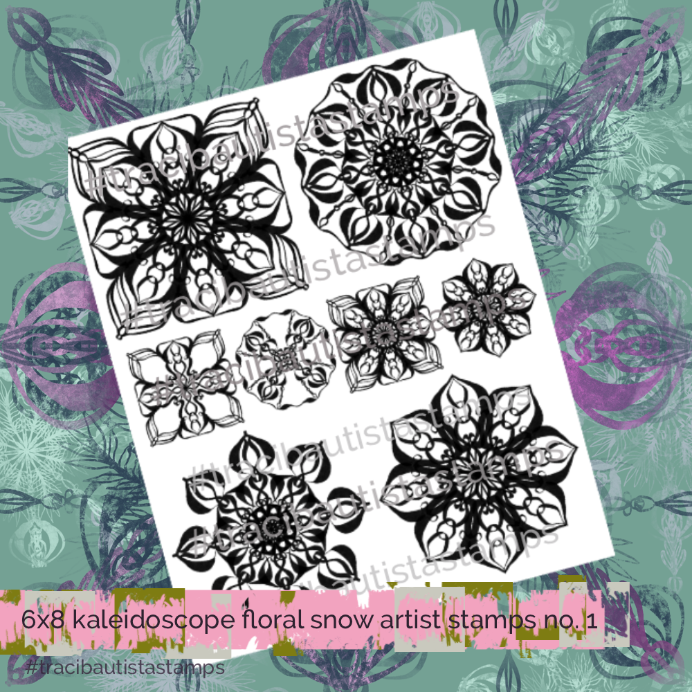 KALEIDOSCOPE floral stamp set no.1