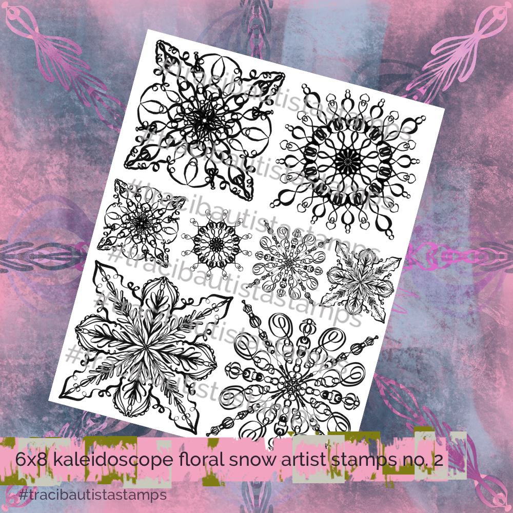 KALEIDOSCOPE floral snow stamp set no.2