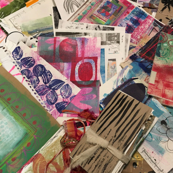 my journal making process includes painting and mark-marking papers & fabrics, these are then bound into my one-of-a-kind books in my FREE spirit handmade art journal collection by traci bautista