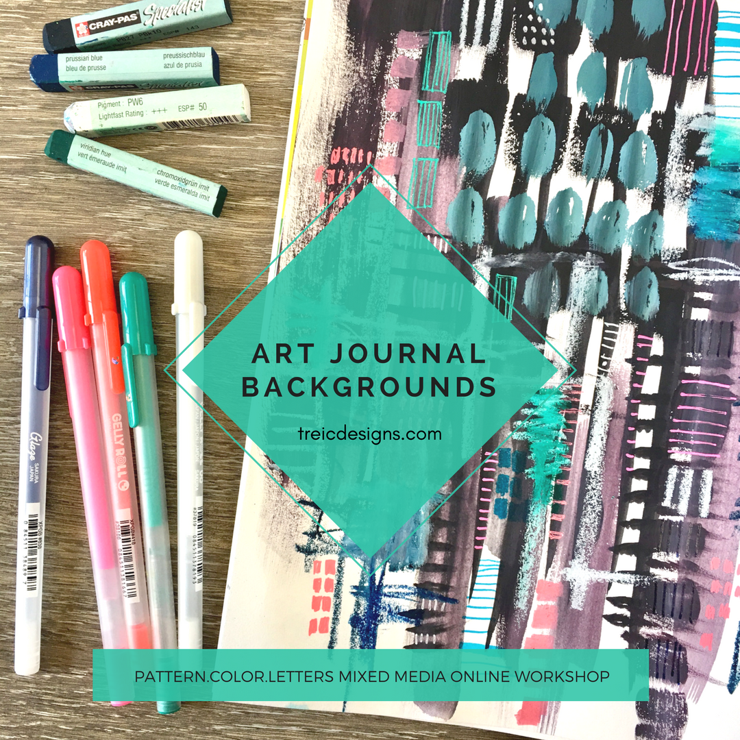 INSPIRATION SKETCHBOOK: patterns + color + letters online workshop