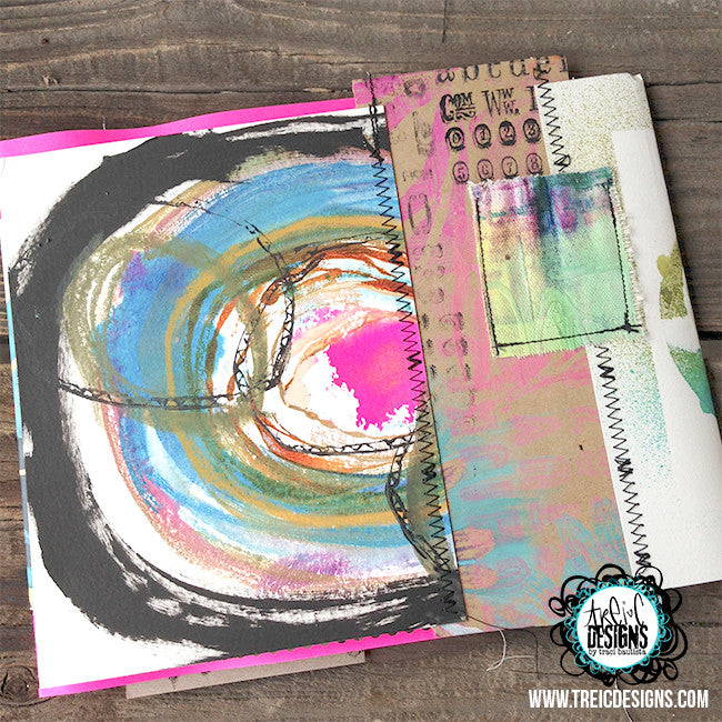 be FREE. let go. art quilt handmade journal