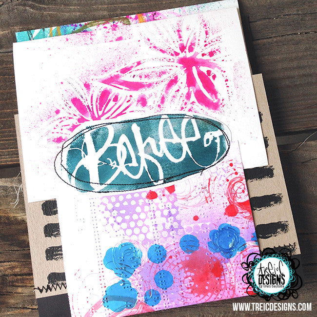 be FREE lily print art quilt handmade art journal