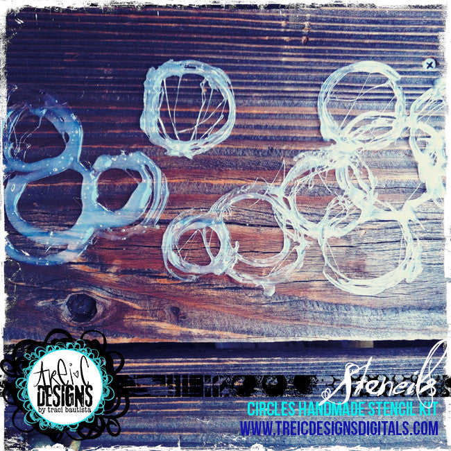 CIRCLES handmade stencil kit