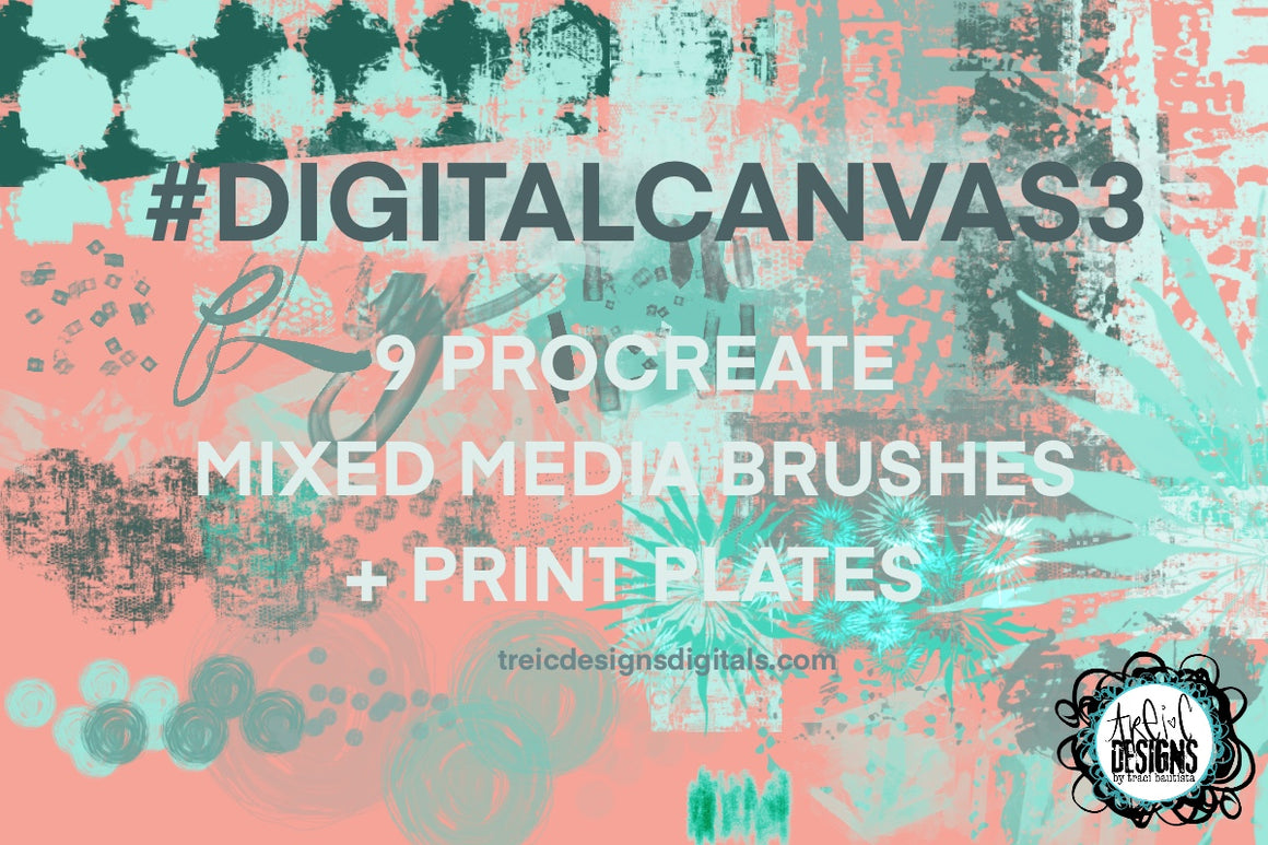 #digitalCANVAS3 Procreate brush set {mixed media kit}