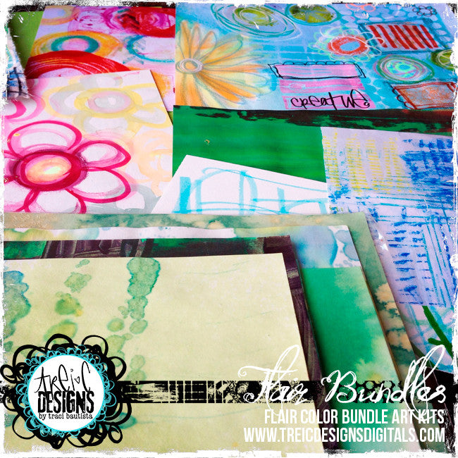 HOLIDAY bright paper FLAIR kit + stencil