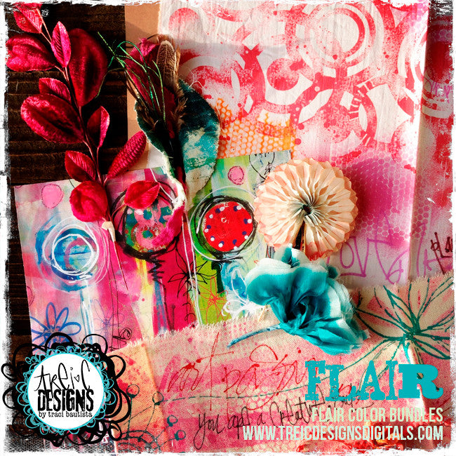 AUTUMN blossom FLAIR kit + stencil