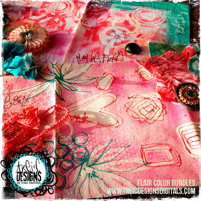 AUTUMN blossom FLAIR kit + stencil