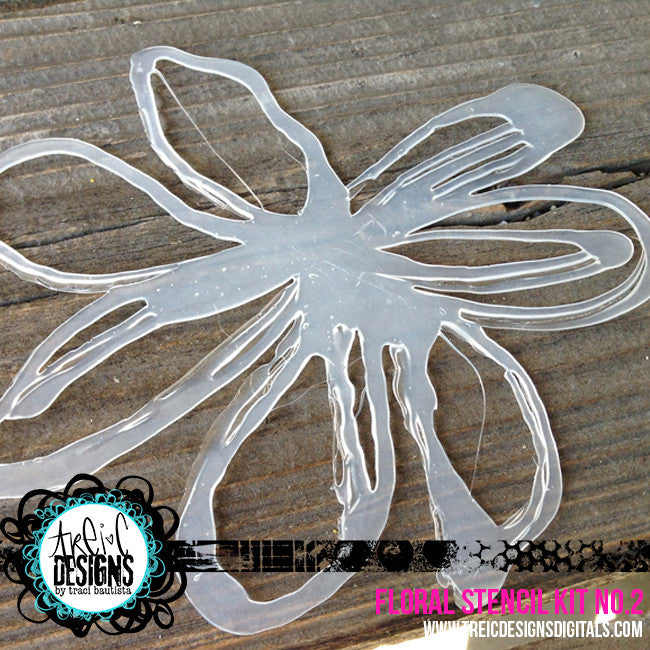 FLORAL stencil kit no. 2 + live stream {w/o stamp}