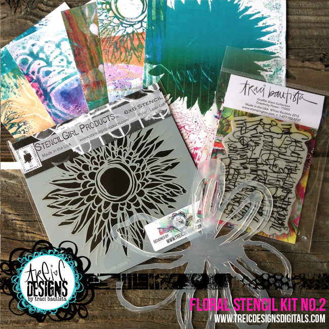 FLORAL stencil kit no. 2 + live stream