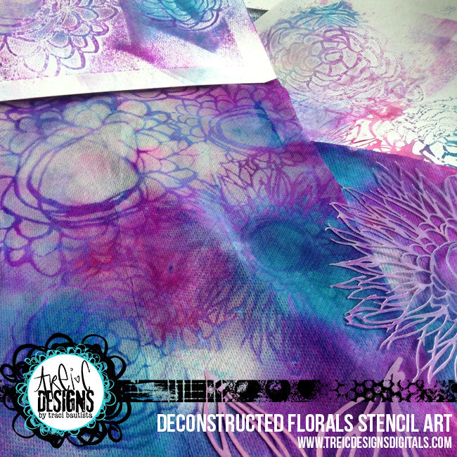 FLORAL stencil kit no. 2 + live stream {w/o stamp}