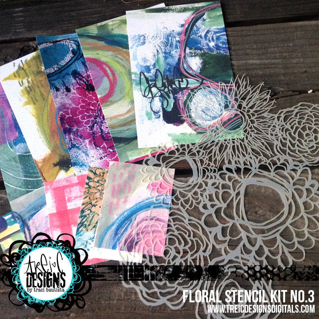 FLORAL stencil kit no. 3 + live stream