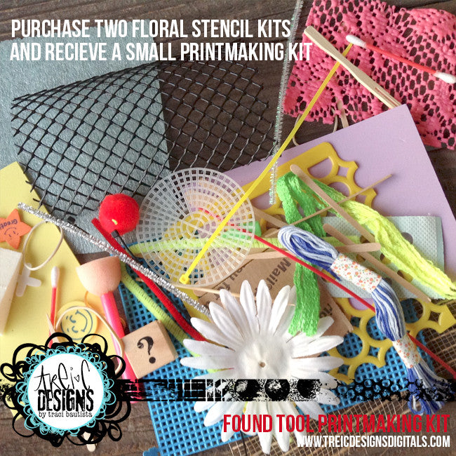 FLORAL stencil kit no. 2 + live stream