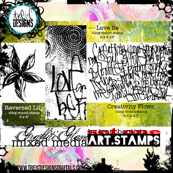 graffiti GLAM stamp set #1