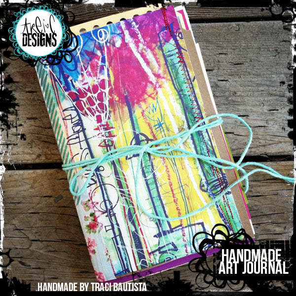 graffiti FLOWERS handmade art journal