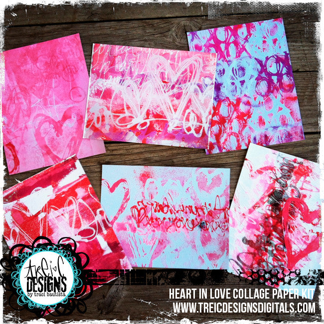 hearts xoxo handmade stencil kit