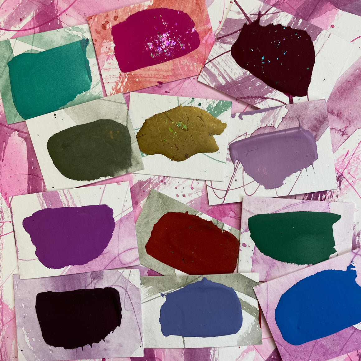 #tracibautistaCOLOR ~ HOLIDAY 2020 SUGAR PLUM FAIRY XL watercolor palette dot card 6-set + workshop