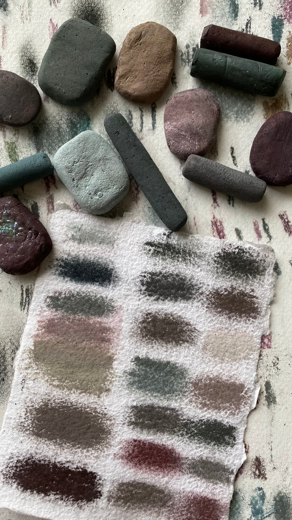 #tracibautistaCOLOR ~ WINTER WHISPERS + SPRING BLOSSOMS pigment stones {5-set}