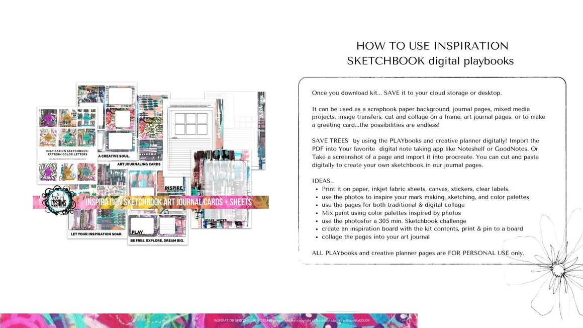 SPRING BLOSSOMS digital PLAYbook & planner