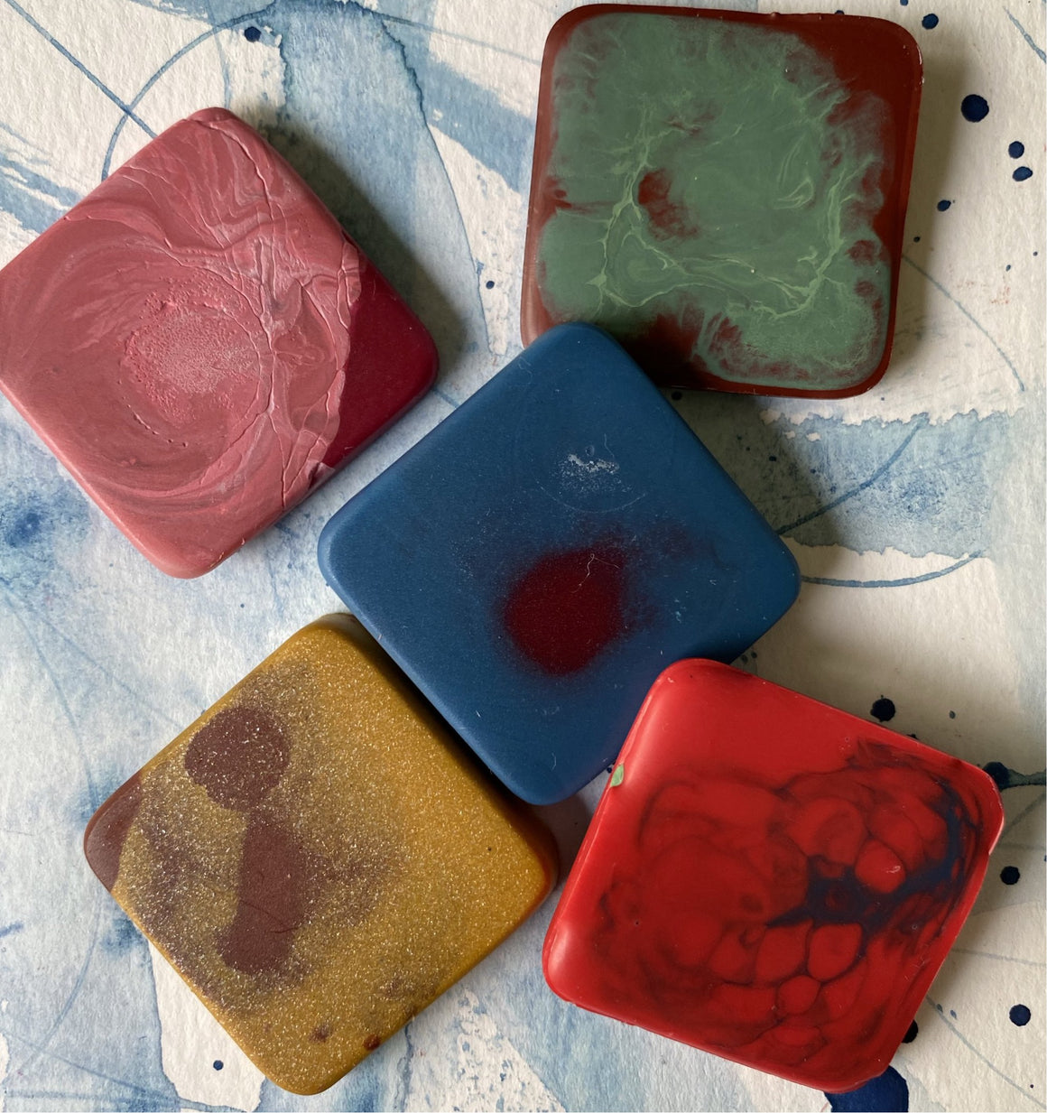 #tracibautistaCOLOR ~ WAX WEDGES encaustic paint {5-set}