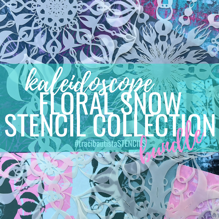 KALEIDOSCOPE floral snow stencil bundle ONLY