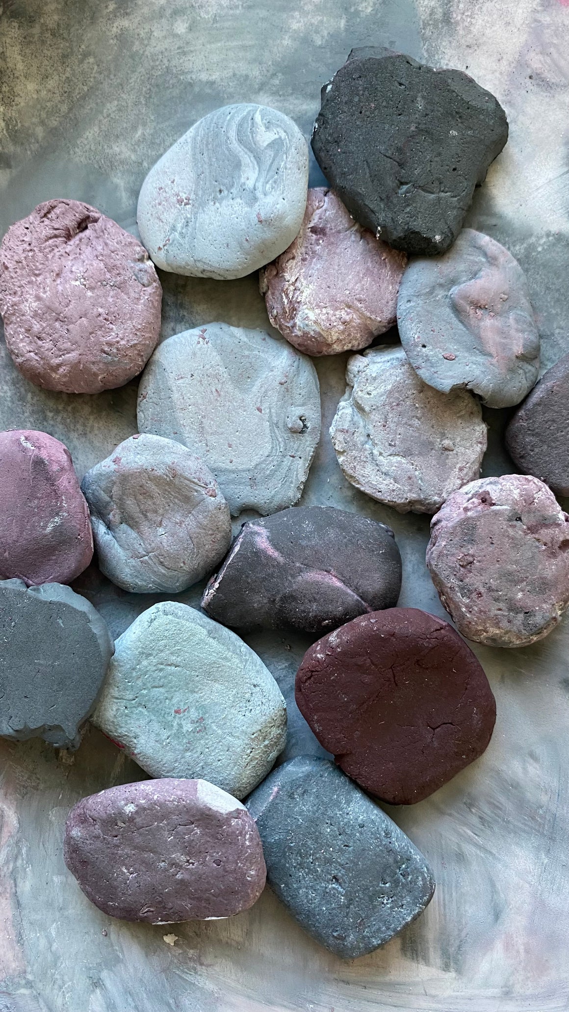 #tracibautistaCOLOR ~ WINTER WHISPERS + SPRING BLOSSOMS pigment stones {5-set}