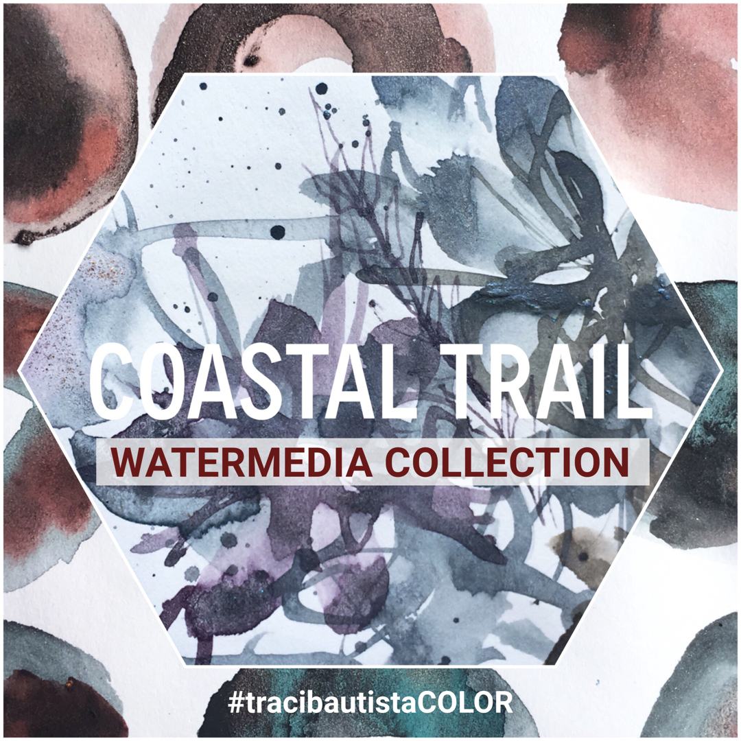 #tracibautistaCOLOR ~ COASTAL TRAIL artisanal watermedia collection 5-set