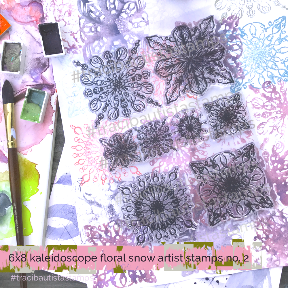 KALEIDOSCOPE floral snow stamp set no.2