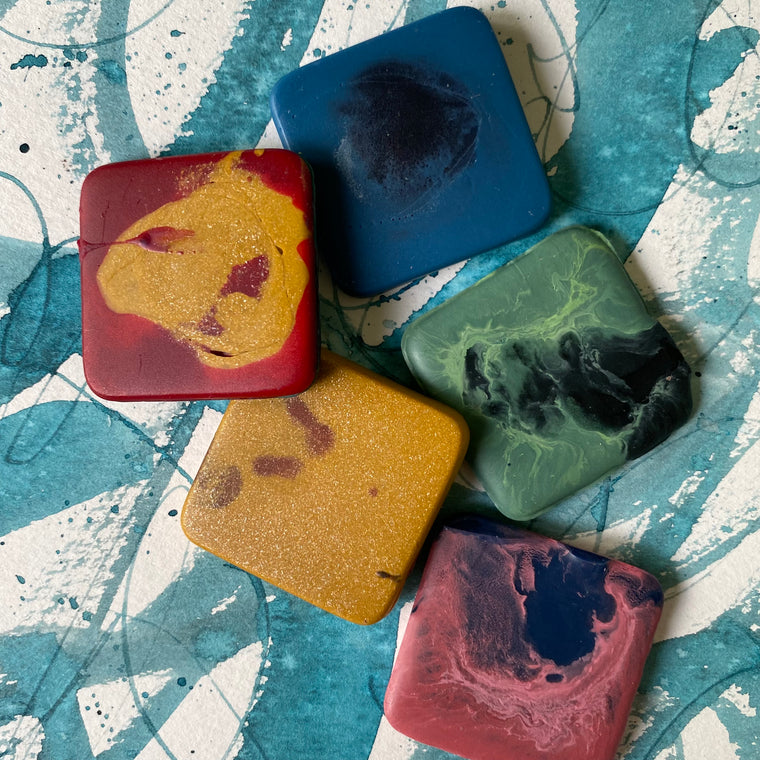 #tracibautistaCOLOR ~ WAX WEDGES encaustic paint {5-set}