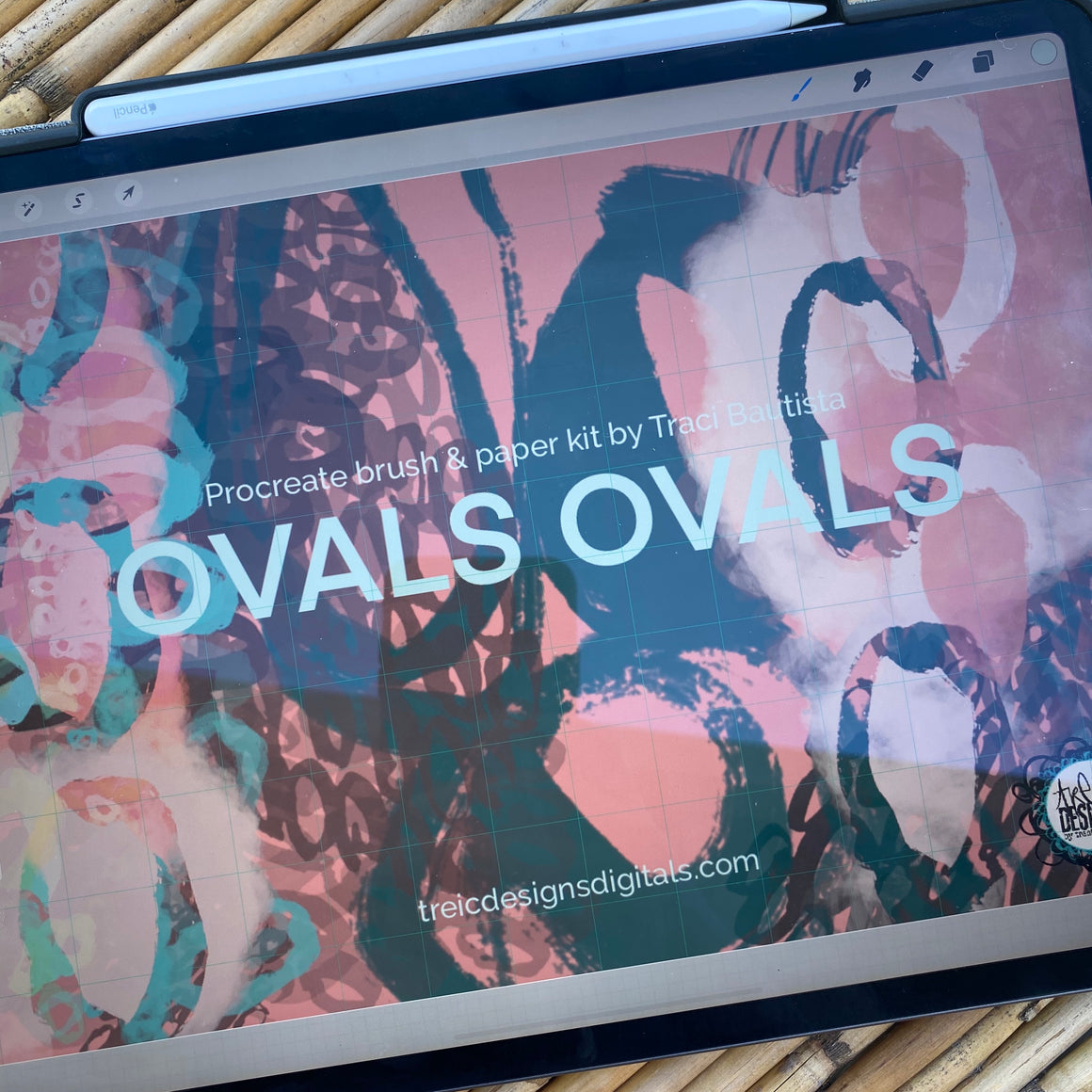 FLORALS.OVALS.textures Procreate brush set {digital kit + workshop}