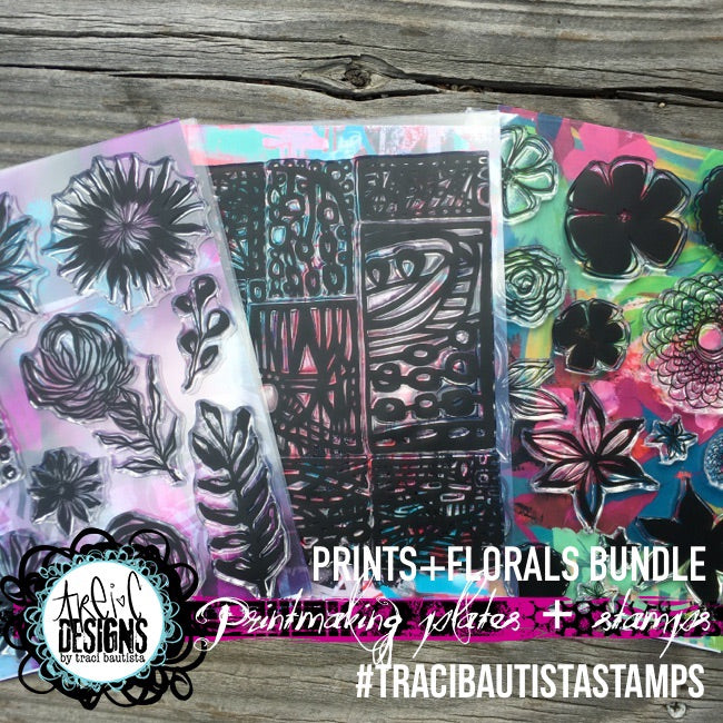 PRINTS + FLORALS printmaking stamp workshop BUNDLE