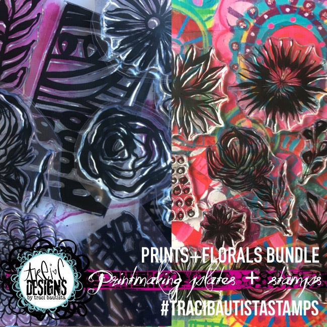 PRINTS + FLORALS printmaking stamp workshop BUNDLE