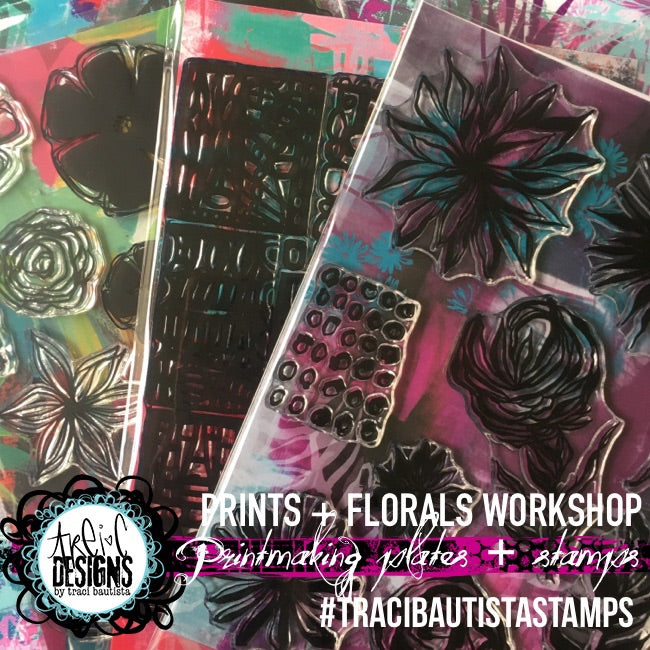 PRINTS + FLORALS printmaking stamp workshop BUNDLE