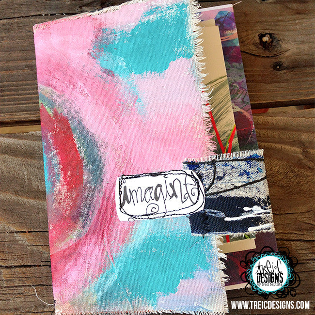 imagine art quilt handmade art journal